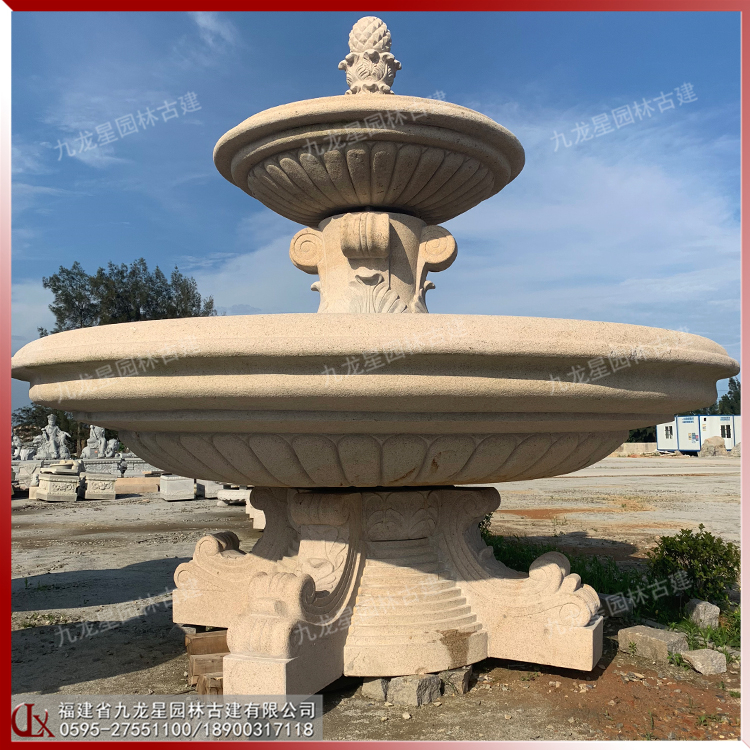 石材跌水噴泉圖片